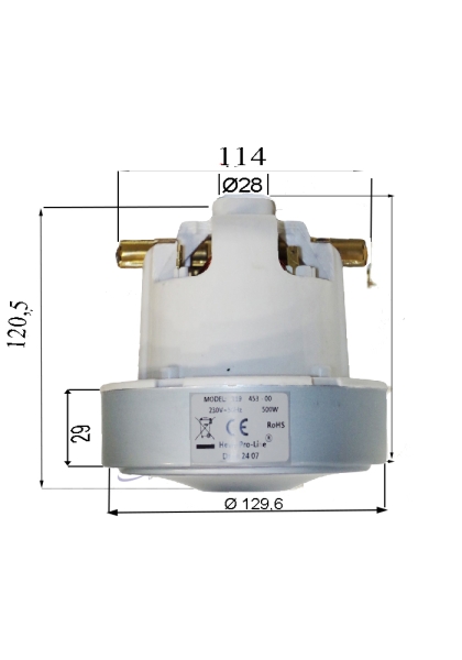 Saugmotor 230 V 500 W einstufig